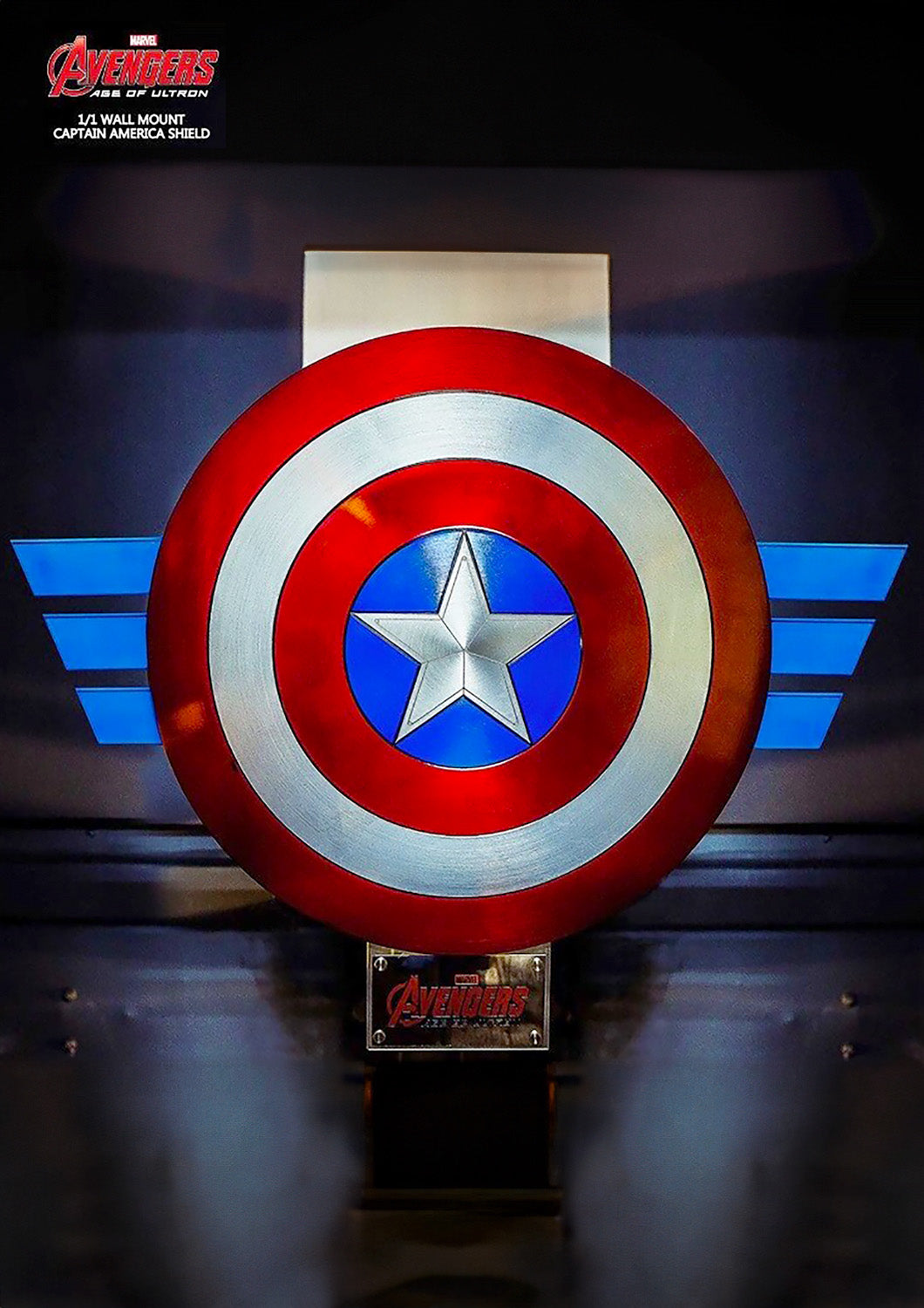 KING ARTS Avengers 2 Captain America Metal Shield Hang Wall 1/1 - MPS022 - Anotoys Collectibles