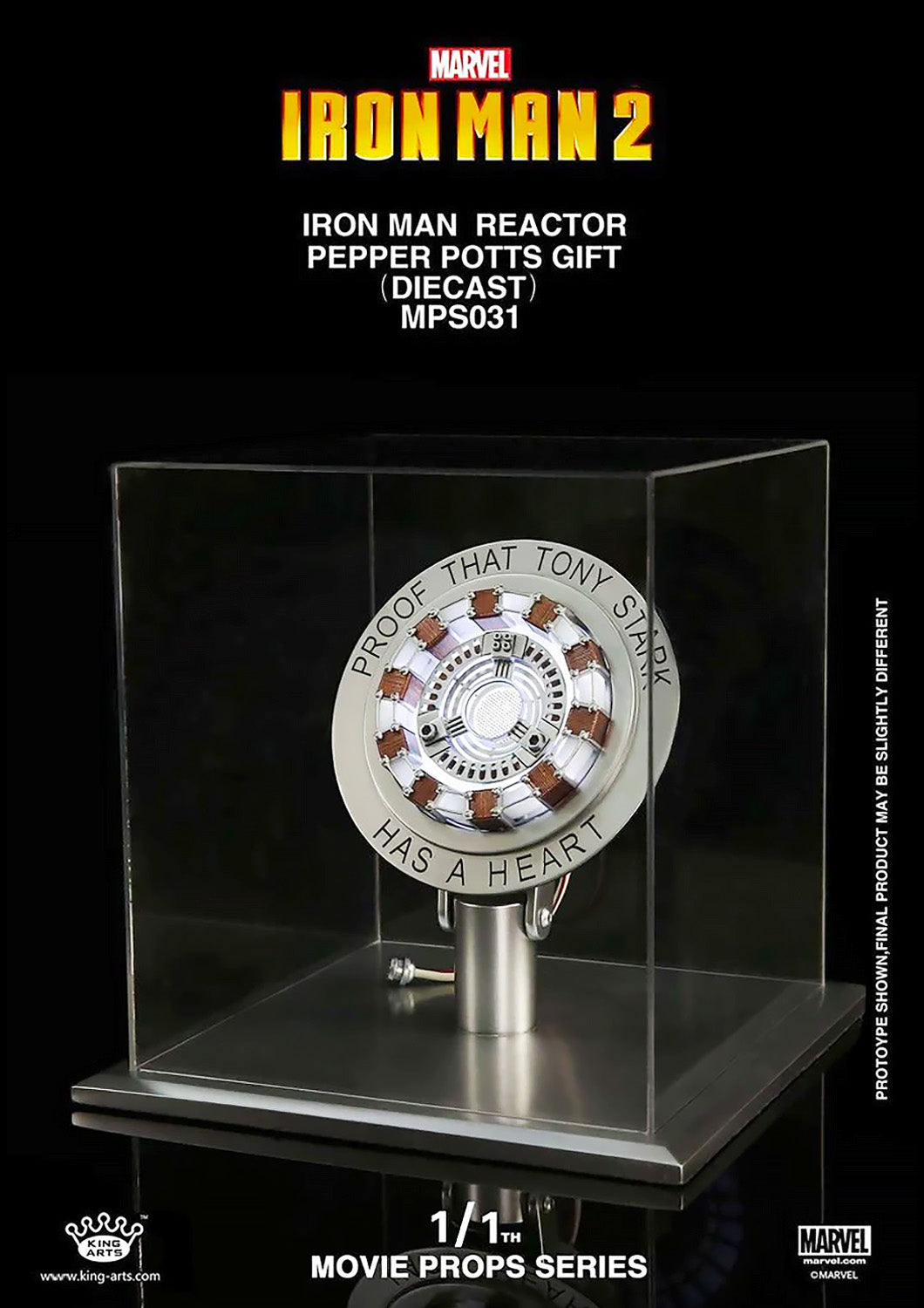KING ARTS IRONMAN 2 ARC REACTOR PEPPER POTTS GIFT 1/1 MPS031 - Anotoys Collectibles