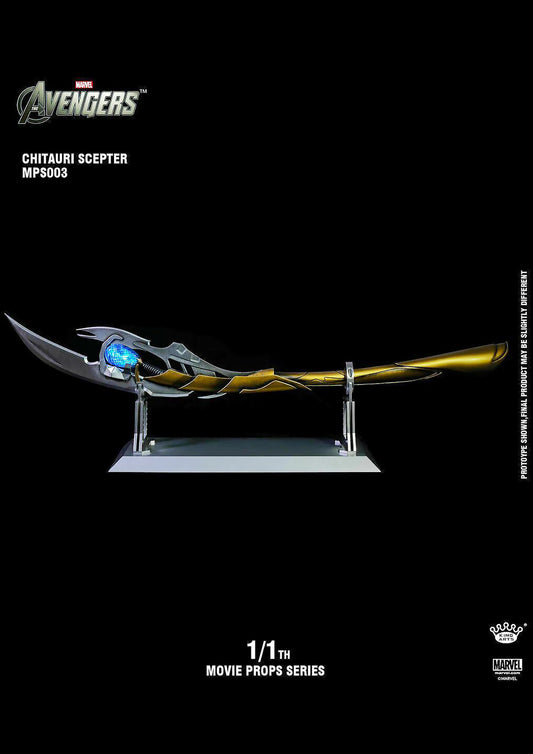 KING ARTS MOVIE PROP SERIES LOKI CHITAURI SCEPTER 1/1 SCALE - MPS003 - Anotoys Collectibles
