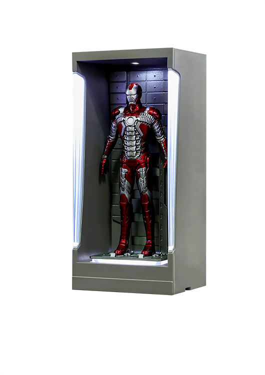 HOT TOYS MARVEL IRON MAN MARK V WITH HALL OF ARMOR MINIATURE COLLECTIBLE - MMSC009 - Anotoys Collectibles