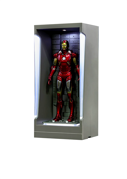 HOT TOYS MARVEL IRON MAN MARK VII - MARK 7 WITH HALL OF ARMOR MINIATURE COLLECTIBLE - MMSC011