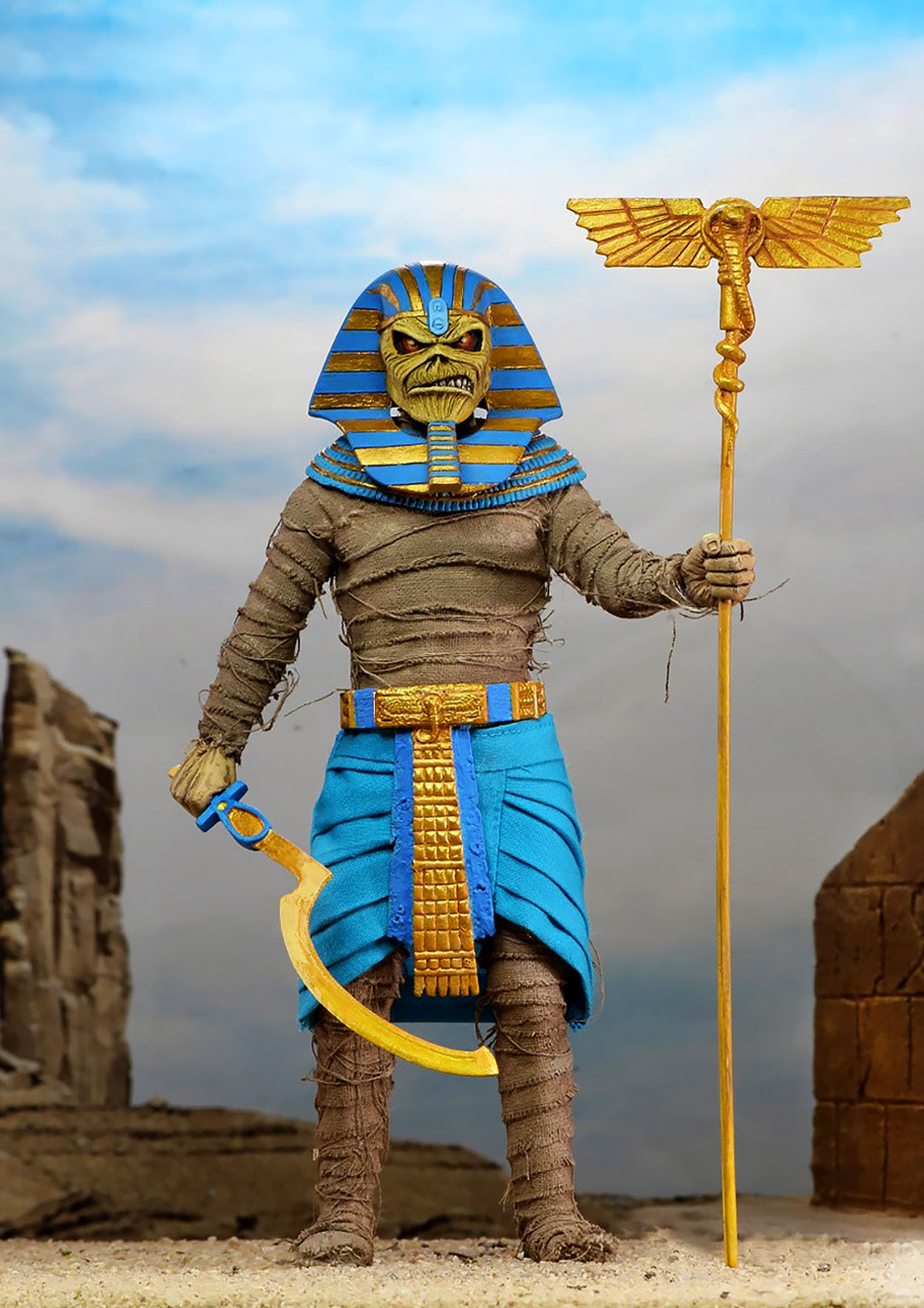 NECA IRON MAIDEN POWERSLAVE PHARAOH EDDIE 33691 - Anotoys Collectibles