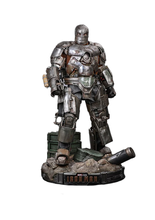 QUEEN STUDIOS MARVEL IRON MAN MARK 1 - MARK I 1/2 STATUE - Anotoys Collectibles