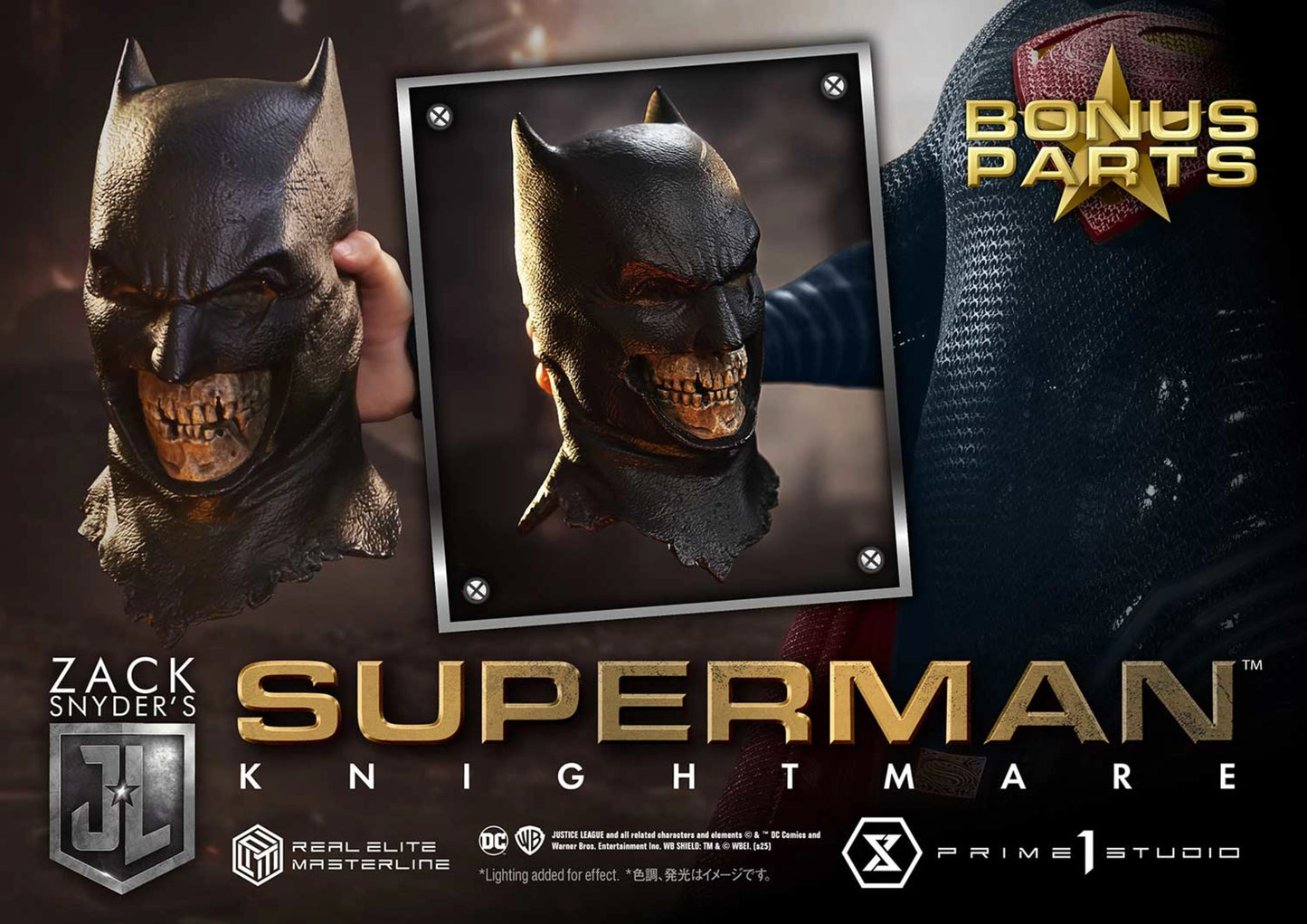 PRIME 1 STUDIO REAL ELITE MASTERLINE JUSTICE LEAGUE (FILM) SUPERMAN KNIGHTMARE COLOR EDITION DX BONUS VERSION(PRE-ORDER) - Anotoys Collectibles