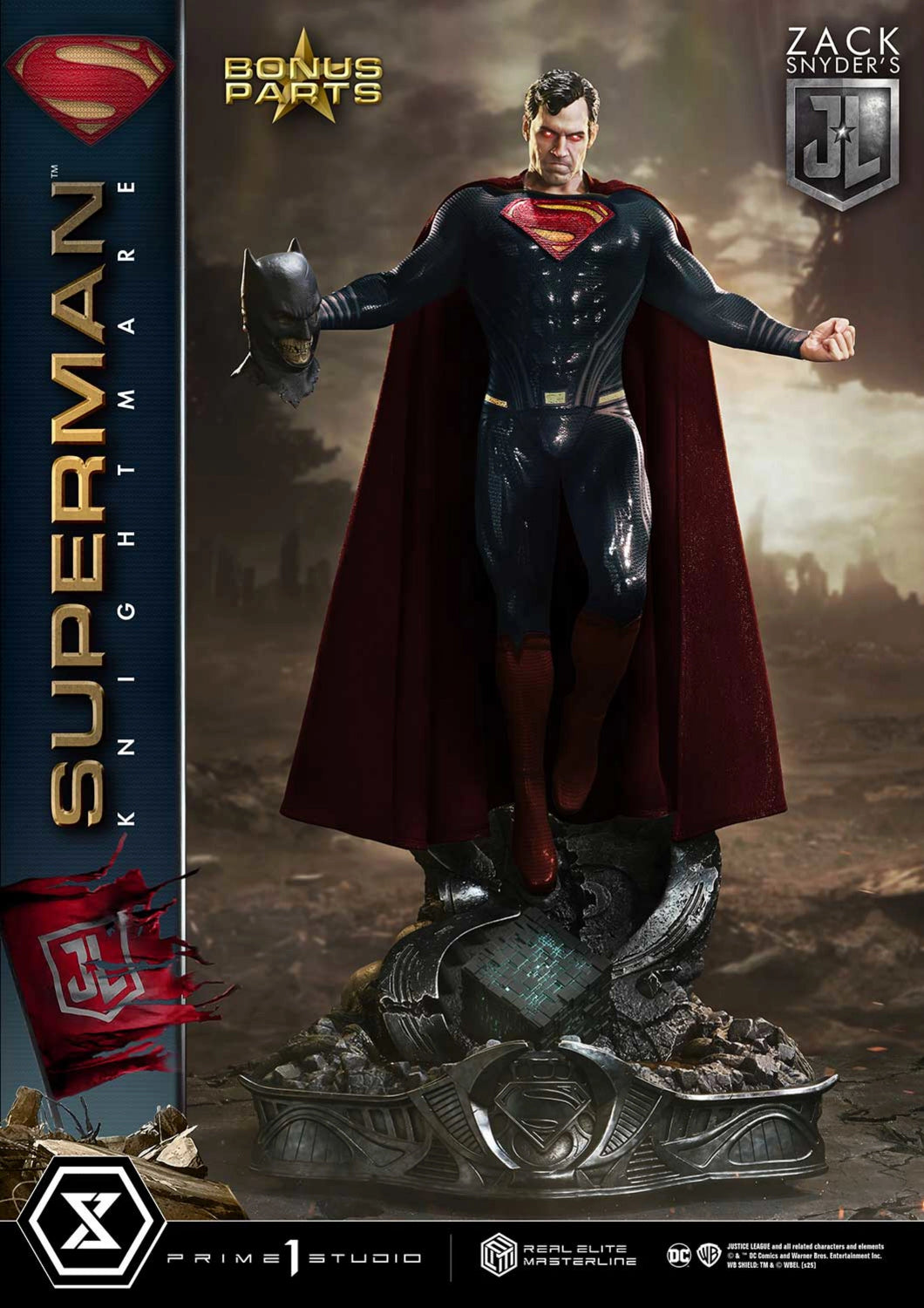 PRIME 1 STUDIO REAL ELITE MASTERLINE JUSTICE LEAGUE (FILM) SUPERMAN KNIGHTMARE COLOR EDITION DX BONUS VERSION(PRE-ORDER) - Anotoys Collectibles