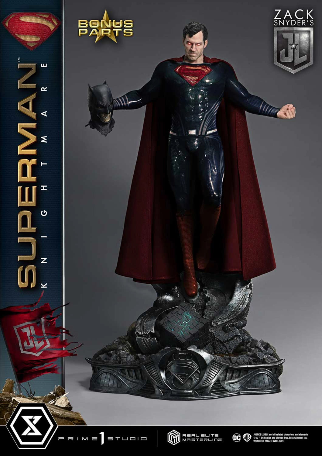 PRIME 1 STUDIO REAL ELITE MASTERLINE JUSTICE LEAGUE (FILM) SUPERMAN KNIGHTMARE COLOR EDITION DX BONUS VERSION(PRE-ORDER) - Anotoys Collectibles