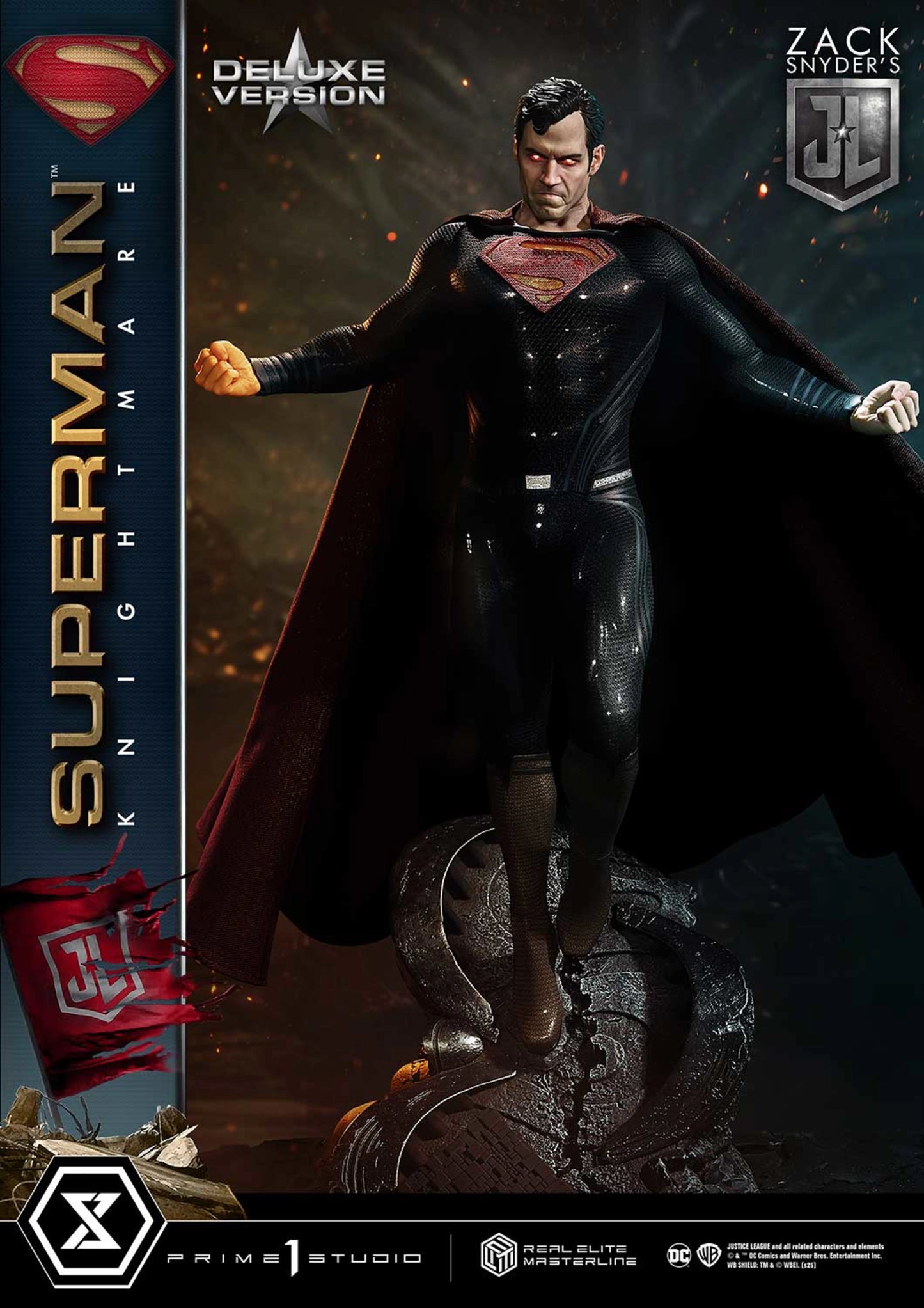 PRIME 1 STUDIO REAL ELITE MASTERLINE JUSTICE LEAGUE (FILM) SUPERMAN KNIGHTMARE COLOR EDITION DX BONUS VERSION(PRE-ORDER) - Anotoys Collectibles