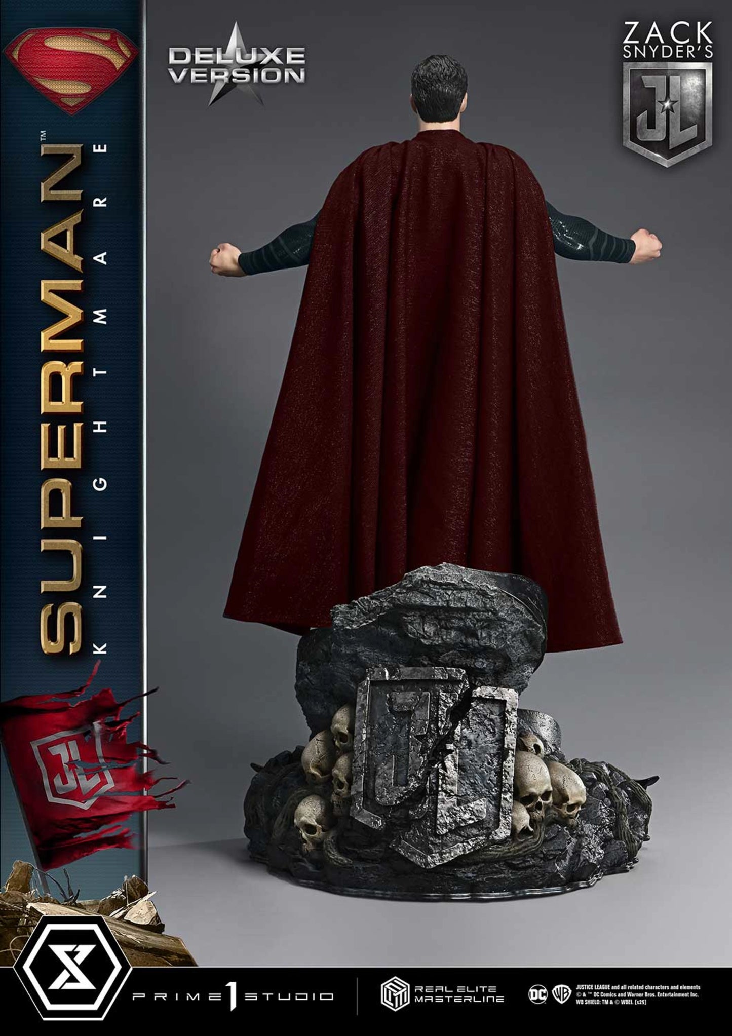 PRIME 1 STUDIO REAL ELITE MASTERLINE JUSTICE LEAGUE (FILM) SUPERMAN KNIGHTMARE COLOR EDITION DX BONUS VERSION(PRE-ORDER) - Anotoys Collectibles