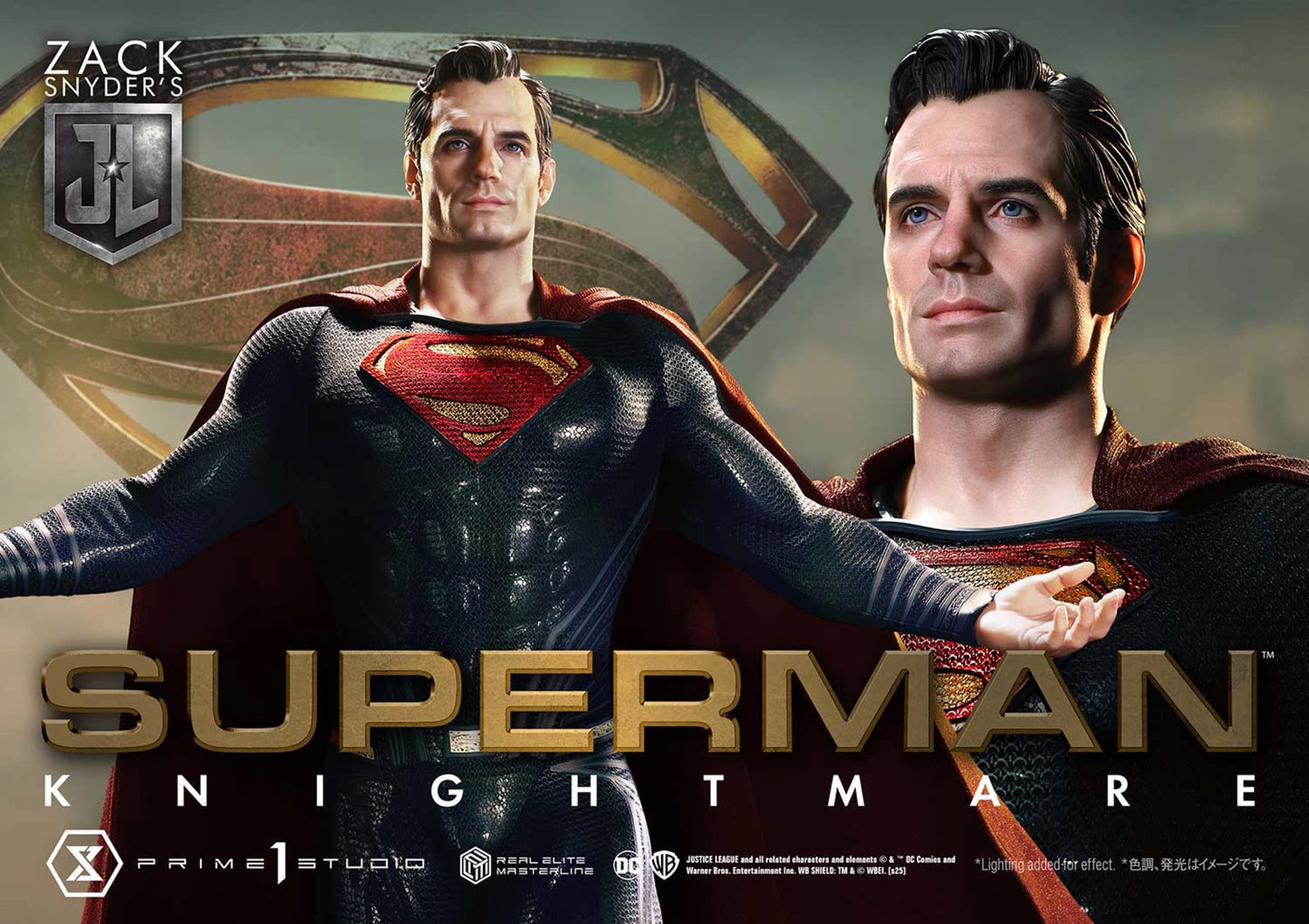 PRIME 1 STUDIO REAL ELITE MASTERLINE JUSTICE LEAGUE (FILM) SUPERMAN KNIGHTMARE COLOR EDITION DX BONUS VERSION(PRE-ORDER) - Anotoys Collectibles