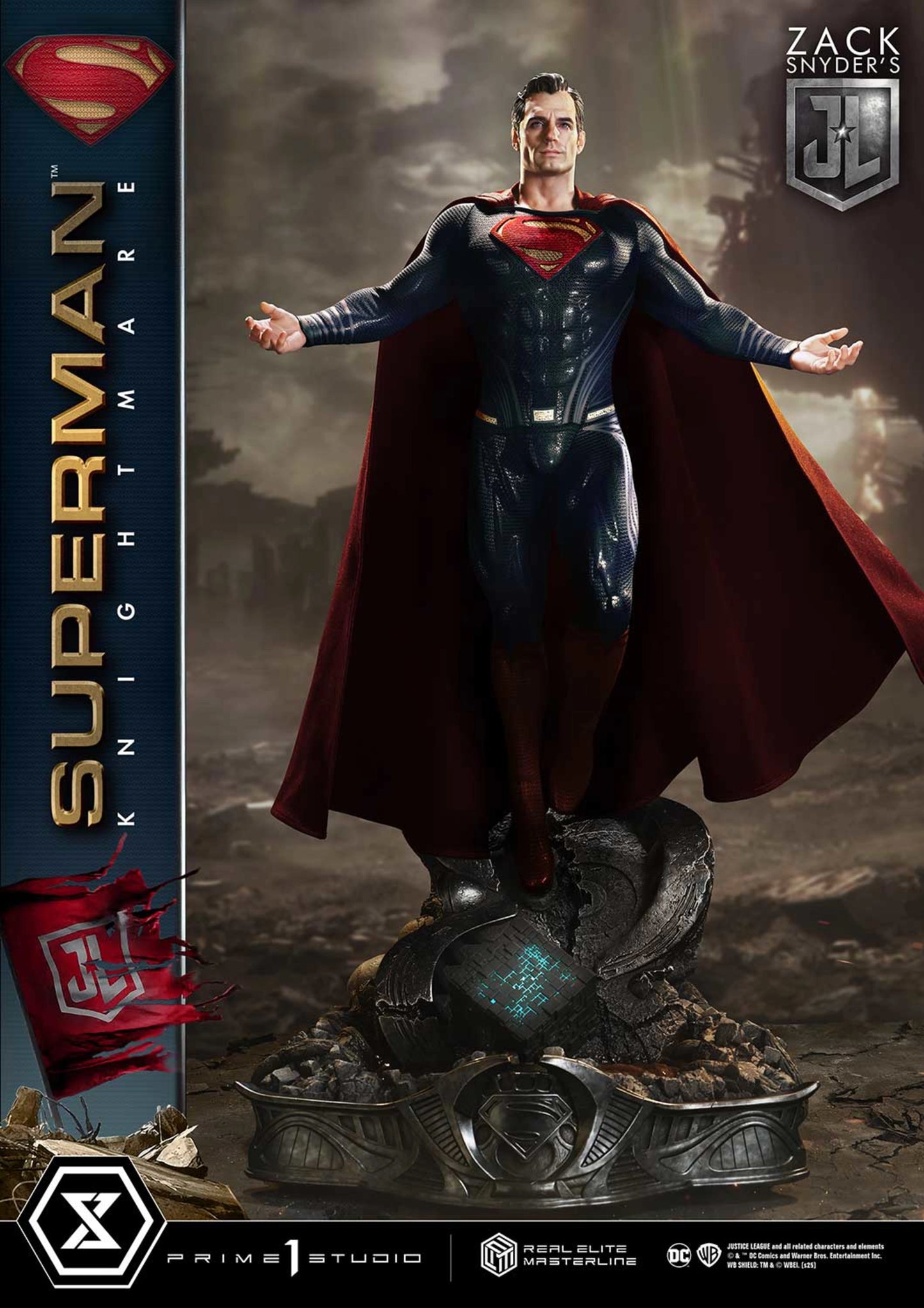 PRIME 1 STUDIO REAL ELITE MASTERLINE JUSTICE LEAGUE (FILM) SUPERMAN KNIGHTMARE COLOR EDITION DX BONUS VERSION(PRE-ORDER) - Anotoys Collectibles