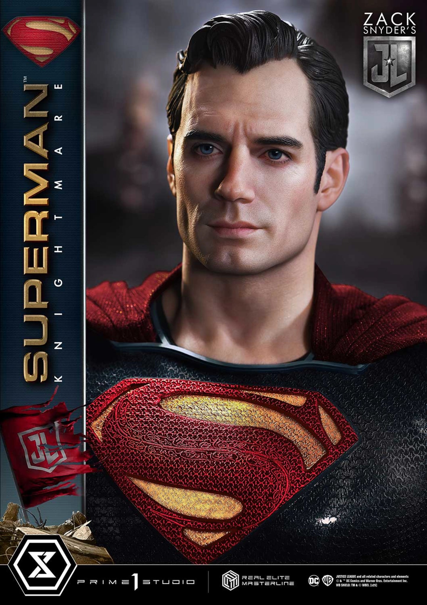 PRIME 1 STUDIO REAL ELITE MASTERLINE JUSTICE LEAGUE (FILM) SUPERMAN KNIGHTMARE COLOR EDITION DX BONUS VERSION(PRE-ORDER) - Anotoys Collectibles