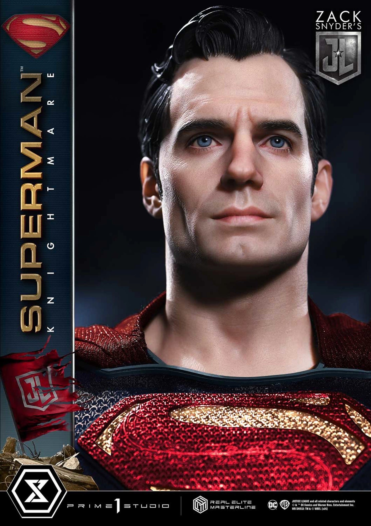 PRIME 1 STUDIO REAL ELITE MASTERLINE JUSTICE LEAGUE (FILM) SUPERMAN KNIGHTMARE COLOR EDITION DX BONUS VERSION(PRE-ORDER) - Anotoys Collectibles