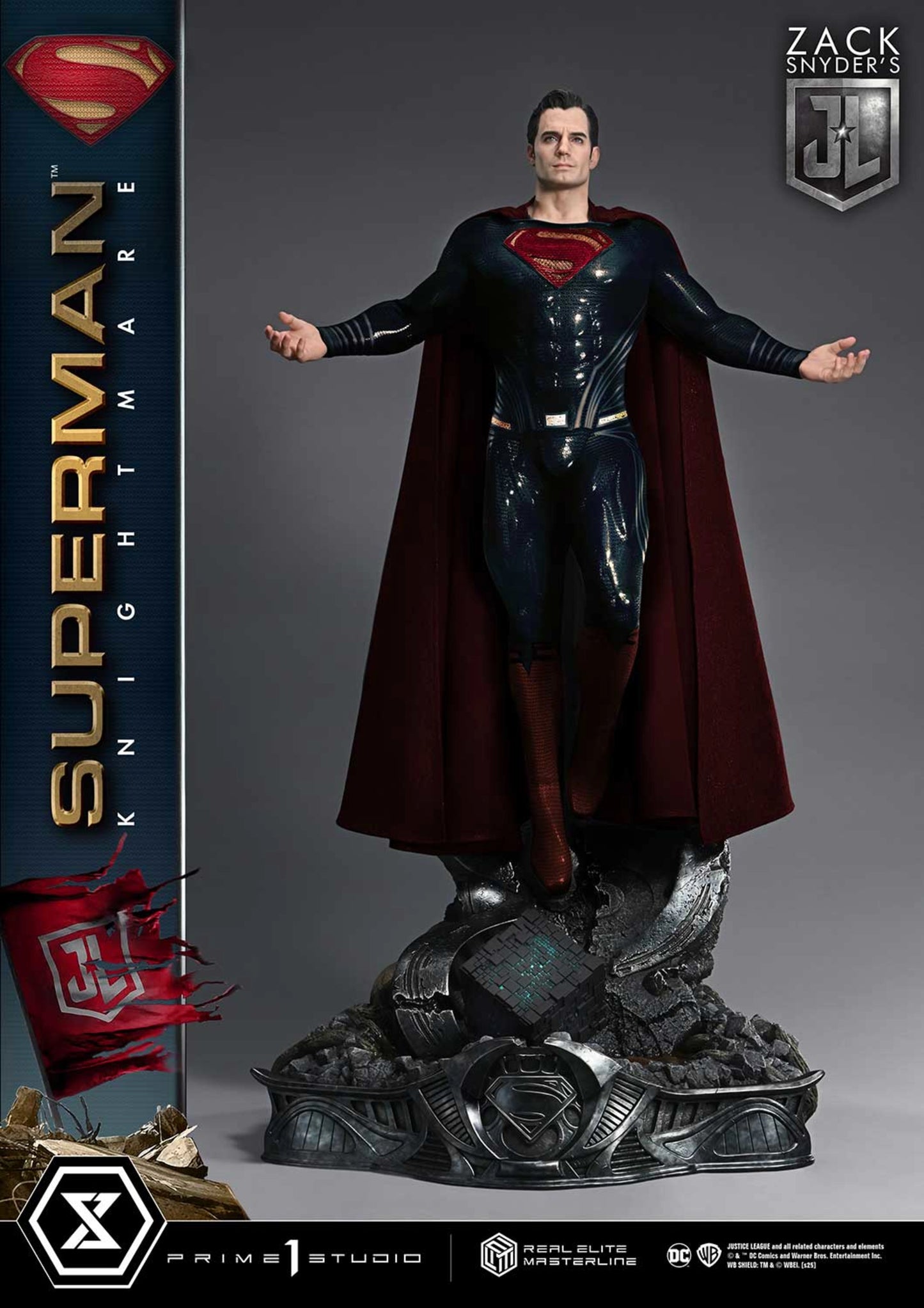 PRIME 1 STUDIO REAL ELITE MASTERLINE JUSTICE LEAGUE (FILM) SUPERMAN KNIGHTMARE COLOR EDITION DX BONUS VERSION(PRE-ORDER) - Anotoys Collectibles