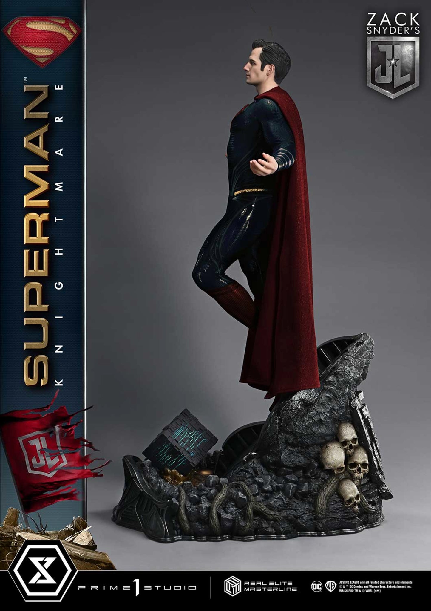 PRIME 1 STUDIO REAL ELITE MASTERLINE JUSTICE LEAGUE (FILM) SUPERMAN KNIGHTMARE COLOR EDITION DX BONUS VERSION(PRE-ORDER) - Anotoys Collectibles