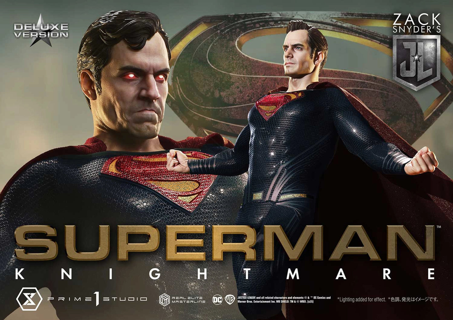 PRIME 1 STUDIO REAL ELITE MASTERLINE JUSTICE LEAGUE (FILM) SUPERMAN KNIGHTMARE COLOR EDITION DX BONUS VERSION(PRE-ORDER) - Anotoys Collectibles
