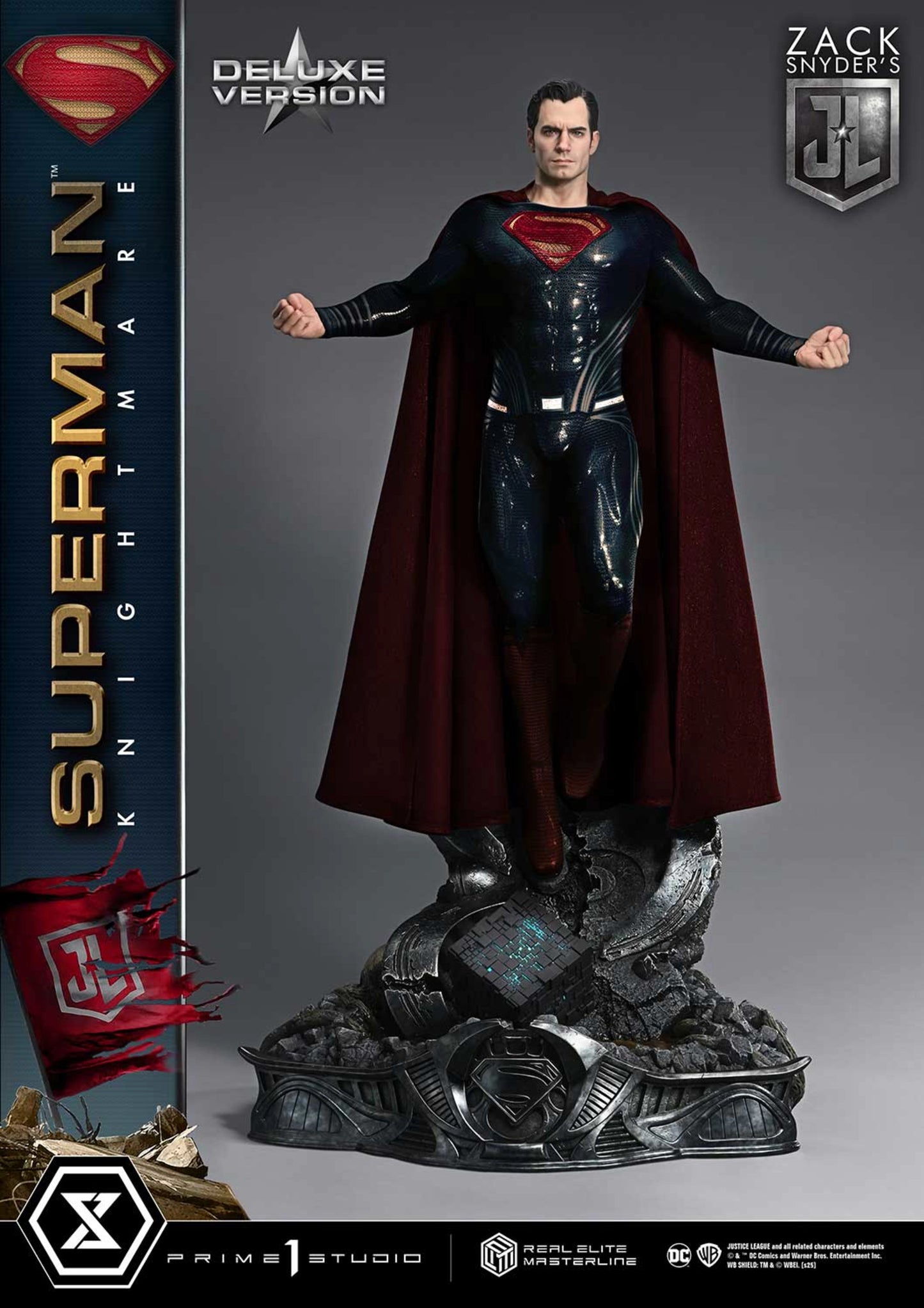 PRIME 1 STUDIO REAL ELITE MASTERLINE JUSTICE LEAGUE (FILM) SUPERMAN KNIGHTMARE COLOR EDITION DX BONUS VERSION(PRE-ORDER) - Anotoys Collectibles