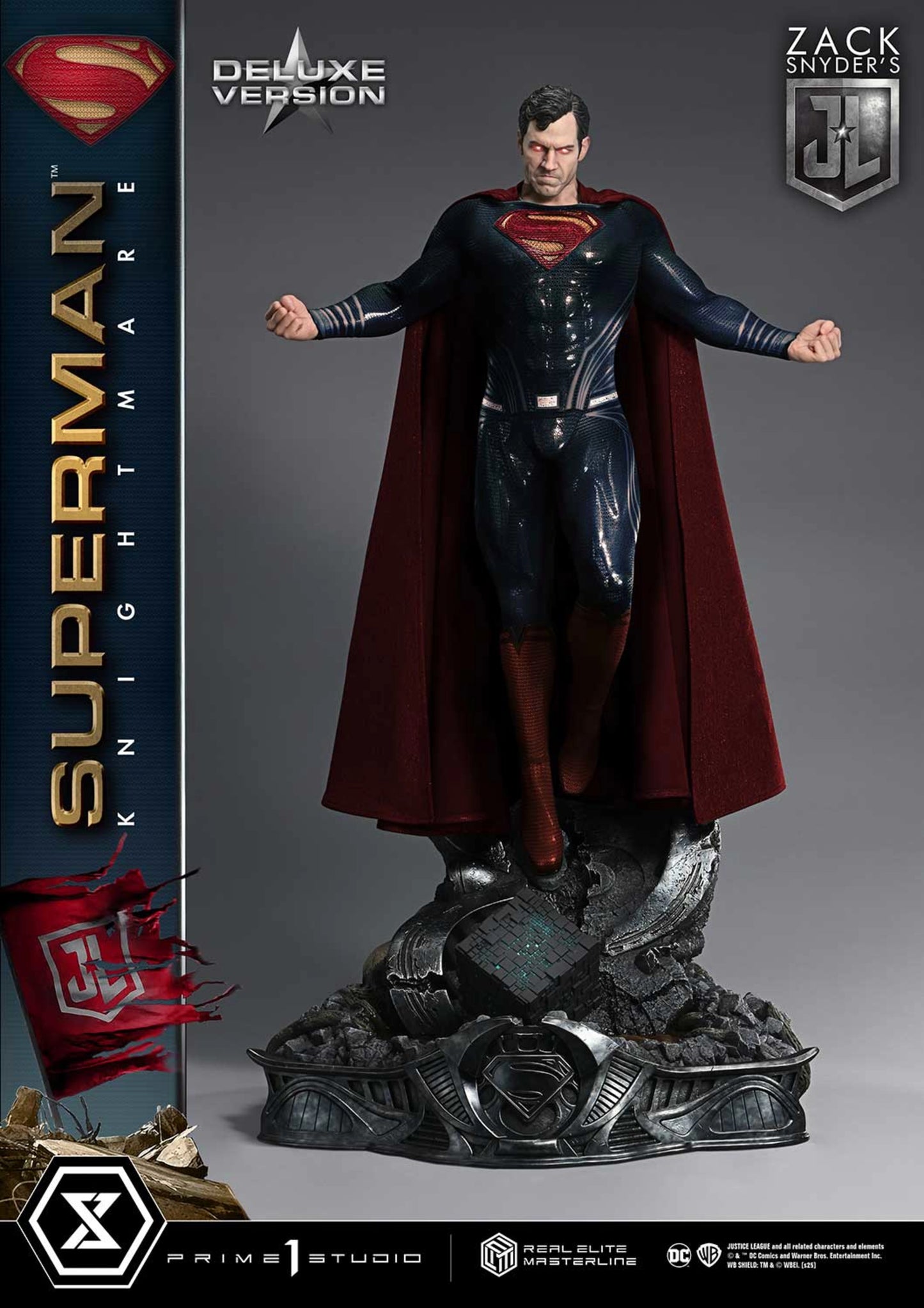 PRIME 1 STUDIO REAL ELITE MASTERLINE JUSTICE LEAGUE (FILM) SUPERMAN KNIGHTMARE COLOR EDITION DX BONUS VERSION(PRE-ORDER) - Anotoys Collectibles
