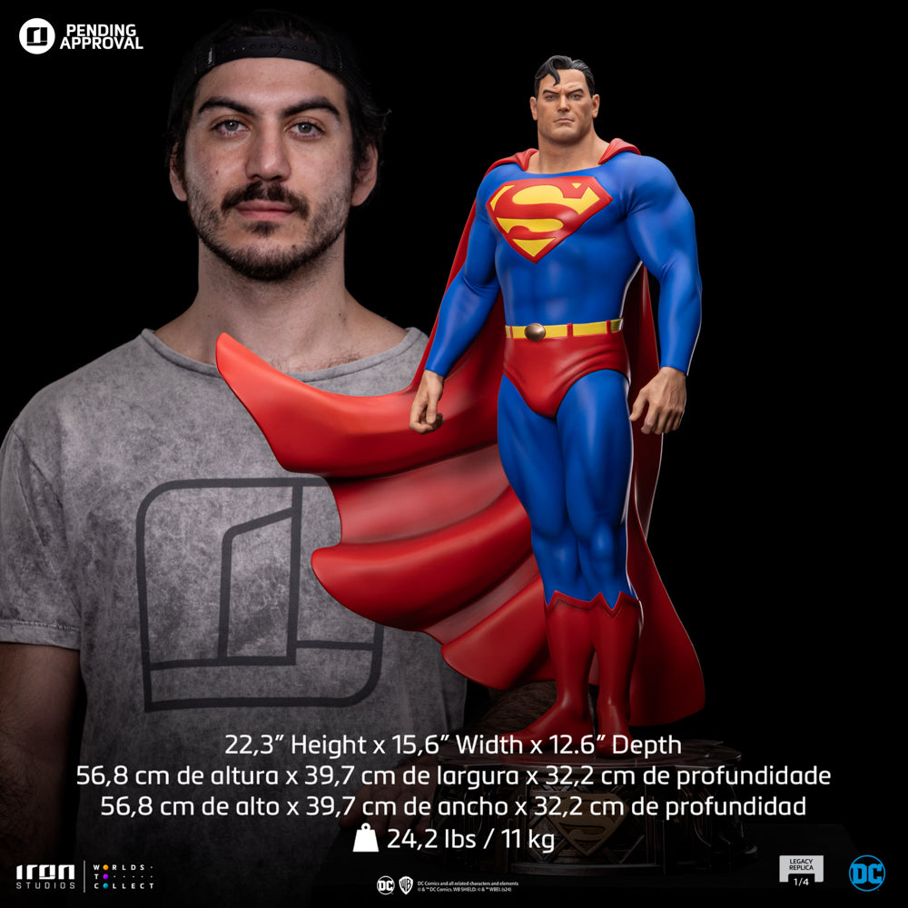IRON STUDIOS SUPERMAN DC TRINITY LEGACY REPLICA 1/4 SCALE STATUE(PRE-ORDER) - Anotoys Collectibles