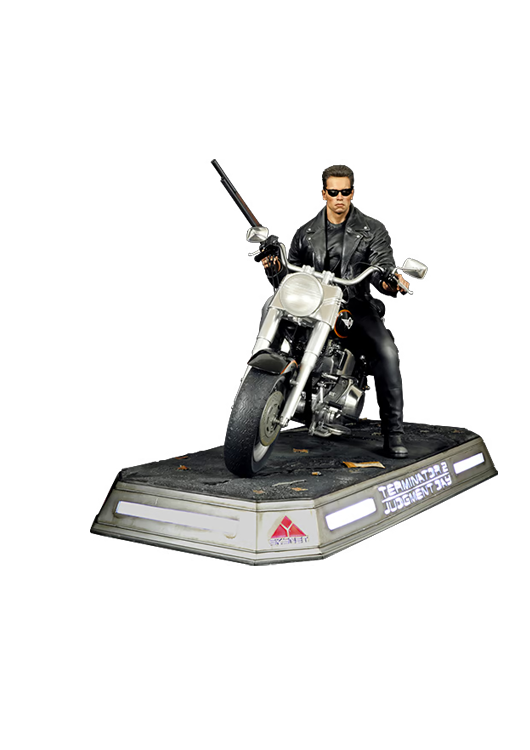 SIDESHOW COLLECTIBLES TERMINATOR 2: JUDGEMENT DAY – T-800 ON MOTORCYCLE STATUE 905456 - Anotoys Collectibles