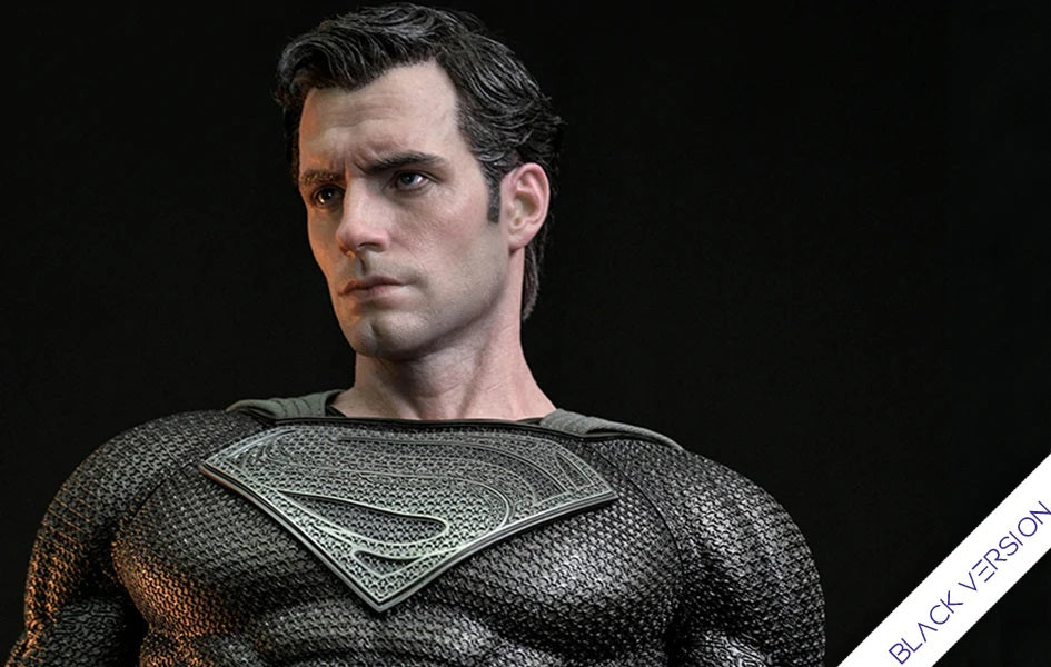 JND STUDIOS JUSTICE LEAGUE SUPERMAN HYPERREAL MOVIE STATUE 1/3 SCALE (BLACK) - Anotoys Collectibles