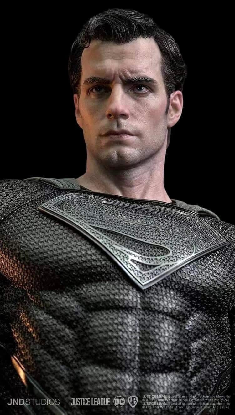 JND STUDIOS JUSTICE LEAGUE SUPERMAN HYPERREAL MOVIE STATUE 1/3 SCALE (BLACK) - Anotoys Collectibles