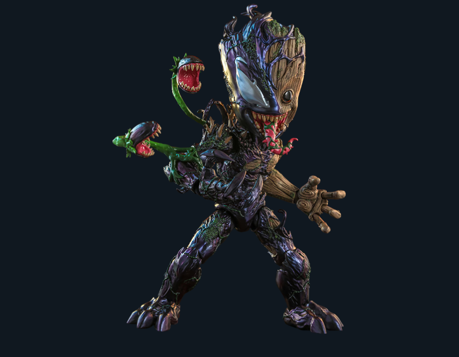 HOT TOYS MARVEL THE SPIDER-MAN: MAXIMUM VENOM - VENOMIZED GROOT LIFE-SIZE TMS027 - Anotoys Collectibles