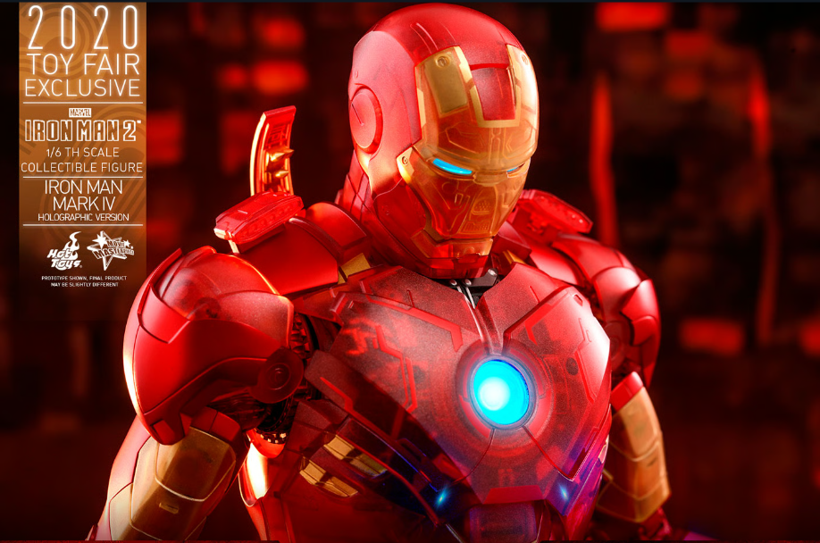 HOT TOYS MARVEL IRON MAN 2 MARK IV HOLOGRAPHIC VERSION 1/6TH SCALE COLLECTIBLE FIGURE - MMS568 - Anotoys Collectibles