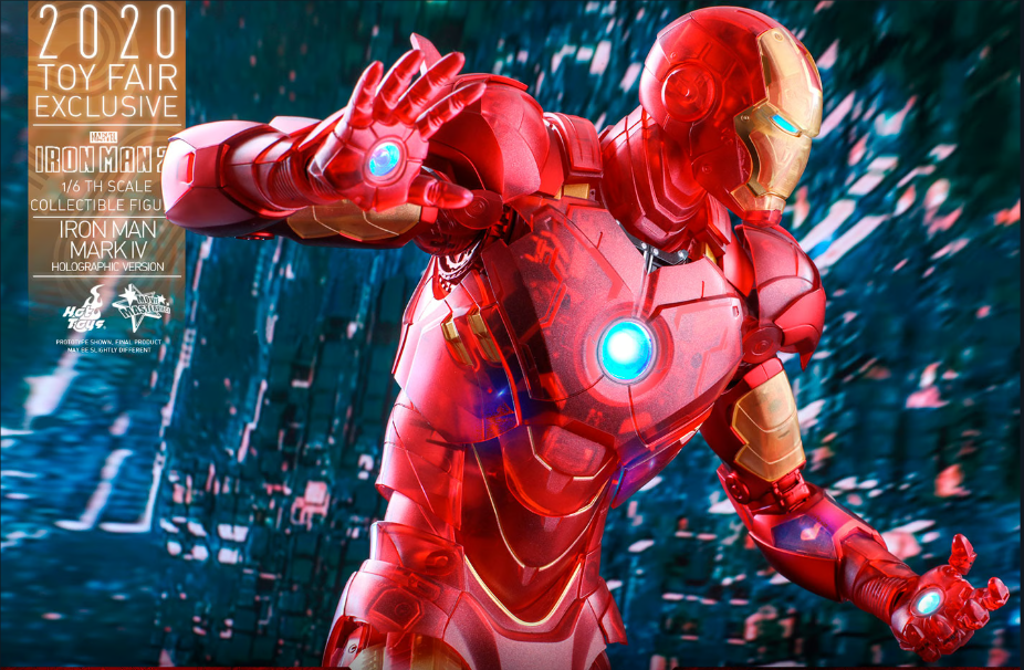 HOT TOYS MARVEL IRON MAN 2 MARK IV HOLOGRAPHIC VERSION 1/6TH SCALE COLLECTIBLE FIGURE - MMS568 - Anotoys Collectibles