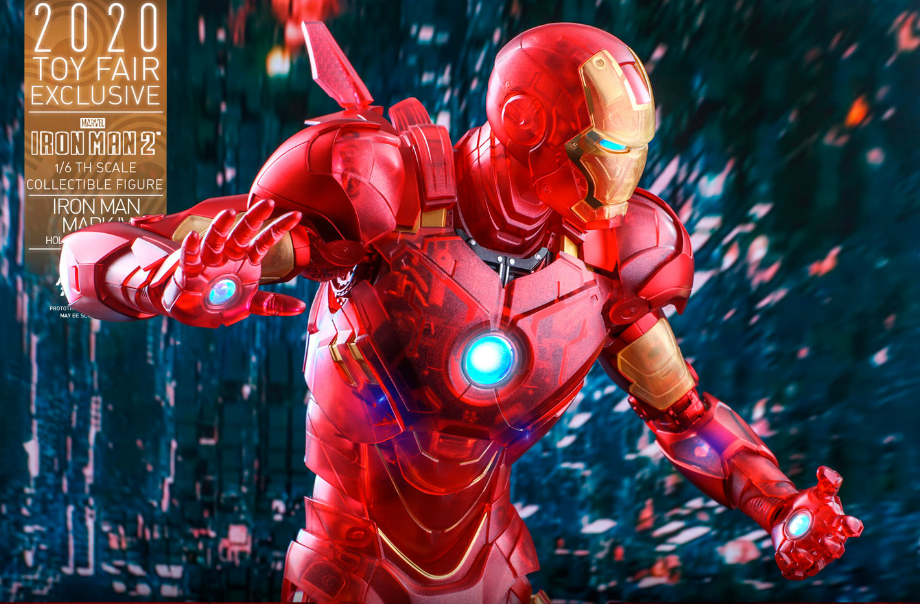 HOT TOYS MARVEL IRON MAN 2 MARK IV HOLOGRAPHIC VERSION 1/6TH SCALE COLLECTIBLE FIGURE - MMS568 - Anotoys Collectibles