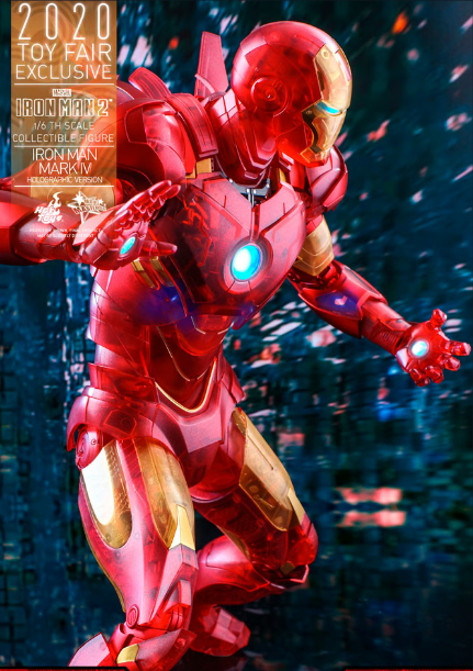 HOT TOYS MARVEL IRON MAN 2 MARK IV HOLOGRAPHIC VERSION 1/6TH SCALE COLLECTIBLE FIGURE - MMS568 - Anotoys Collectibles