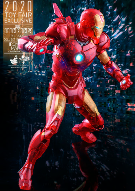 HOT TOYS MARVEL IRON MAN 2 MARK IV HOLOGRAPHIC VERSION 1/6TH SCALE COLLECTIBLE FIGURE - MMS568 - Anotoys Collectibles