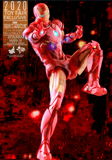 HOT TOYS MARVEL IRON MAN 2 MARK IV HOLOGRAPHIC VERSION 1/6TH SCALE COLLECTIBLE FIGURE - MMS568 - Anotoys Collectibles