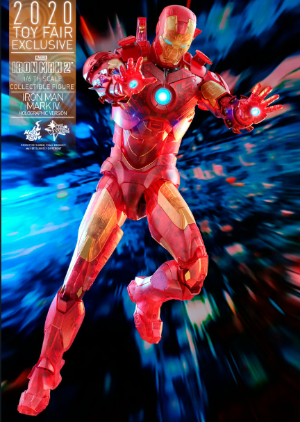 HOT TOYS MARVEL IRON MAN 2 MARK IV HOLOGRAPHIC VERSION 1/6TH SCALE COLLECTIBLE FIGURE - MMS568 - Anotoys Collectibles