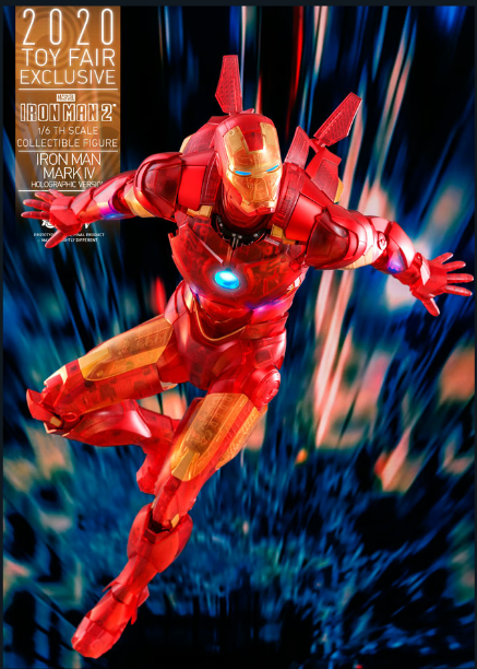 HOT TOYS MARVEL IRON MAN 2 MARK IV HOLOGRAPHIC VERSION 1/6TH SCALE COLLECTIBLE FIGURE - MMS568 - Anotoys Collectibles