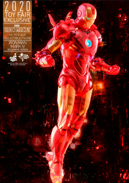 HOT TOYS MARVEL IRON MAN 2 MARK IV HOLOGRAPHIC VERSION 1/6TH SCALE COLLECTIBLE FIGURE - MMS568 - Anotoys Collectibles