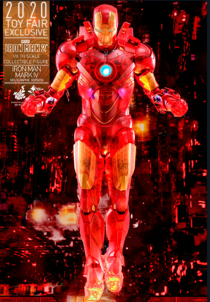 HOT TOYS MARVEL IRON MAN 2 MARK IV HOLOGRAPHIC VERSION 1/6TH SCALE COLLECTIBLE FIGURE - MMS568 - Anotoys Collectibles