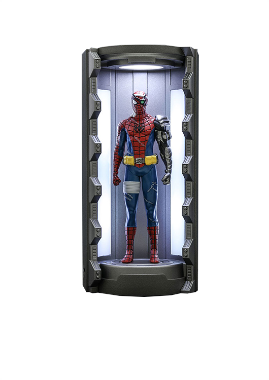 HOT TOYS MARVEL SPIDERMAN CYBORG SPIDERMAN SUIT ARMORY MINIATURE COLLECTIBLE 1/12 VGMC017 - Anotoys Collectibles