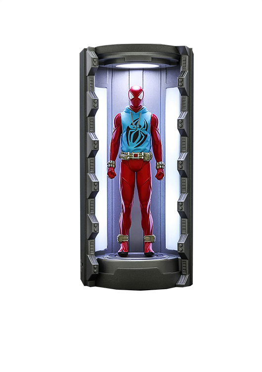 HOT TOYS MARVEL SPIDERMAN SCARLET SPIDER SUIT ARMORY MINIATURE COLLECTIBLE VGMC018 - Anotoys Collectibles