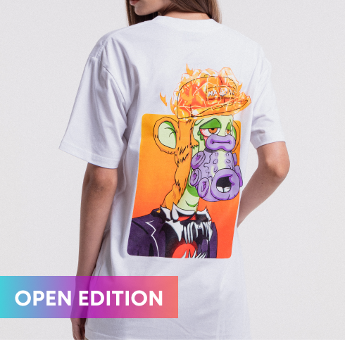 Fire Mutant Ape Tee - BLACK/WHITE MAYC25258-01 - Anotoys Collectibles