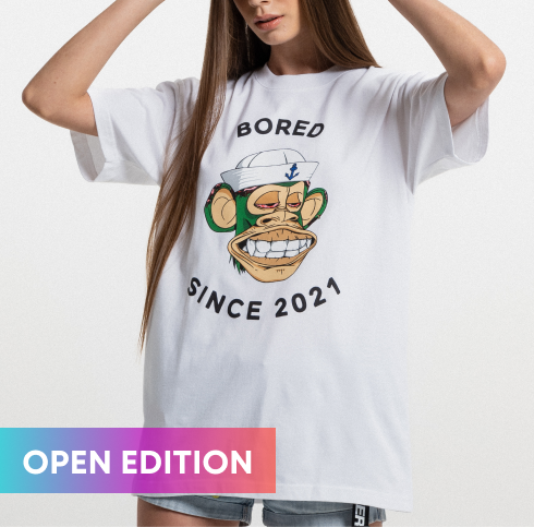 Special Edition Bored Ape Phygital Tee - BLACK/WHITE BAYC5626-02 - Anotoys Collectibles
