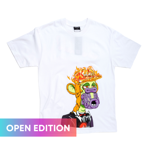 Fire Mutant Ape Tee - BLACK/WHITE MAYC25258-02 - Anotoys Collectibles