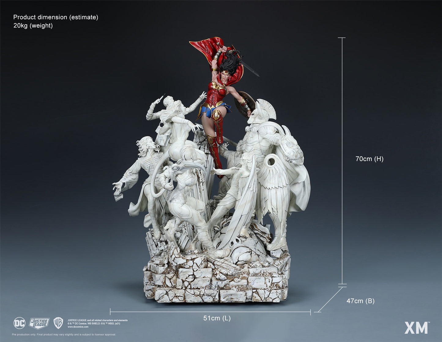 XM STUDIOS DC WONDER WOMAN COURAGE DAVID FINCH - MARBLE VER A - Anotoys Collectibles