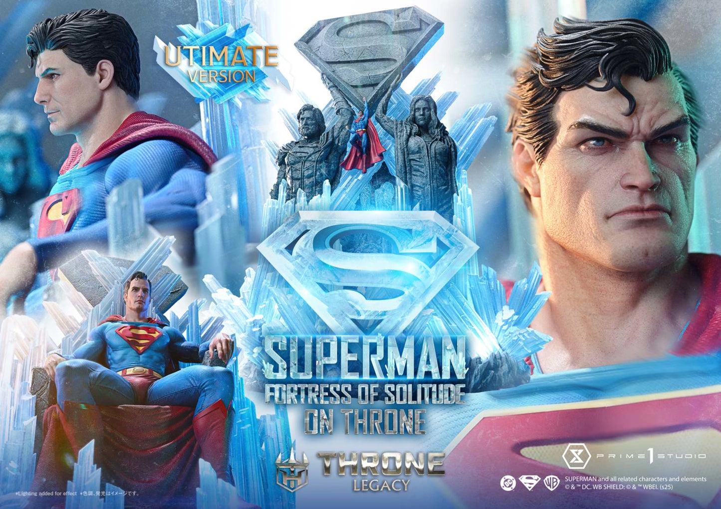 PRIME 1 STUDIO DC SUPERMAN FORTRESS OF SOLITUDE ON THRONE 1/4 SCALE(PRE-ORDER)