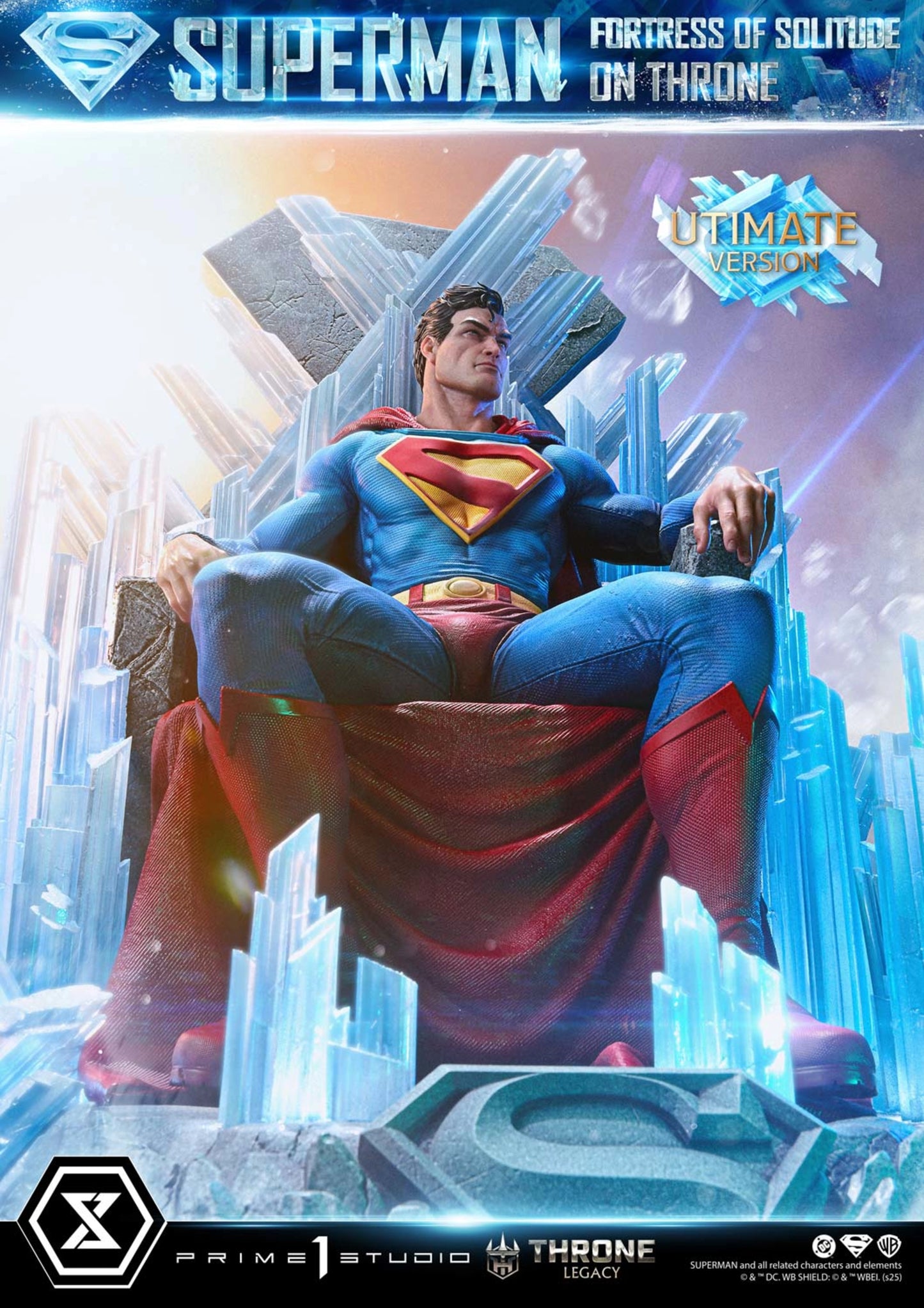 PRIME 1 STUDIO DC SUPERMAN FORTRESS OF SOLITUDE ON THRONE 1/4 SCALE(PRE-ORDER)