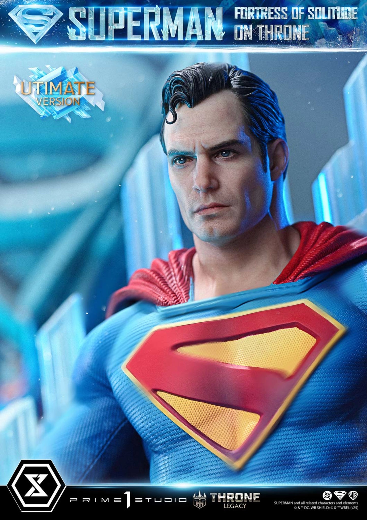 PRIME 1 STUDIO DC SUPERMAN FORTRESS OF SOLITUDE ON THRONE 1/4 SCALE(PRE-ORDER)