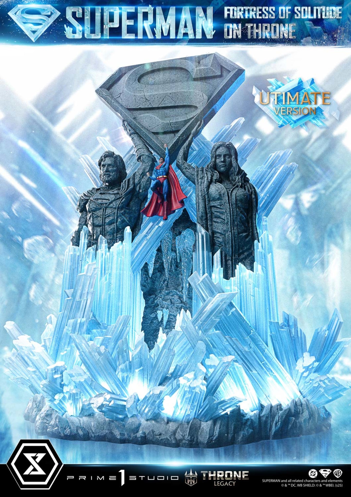 PRIME 1 STUDIO DC SUPERMAN FORTRESS OF SOLITUDE ON THRONE 1/4 SCALE(PRE-ORDER)