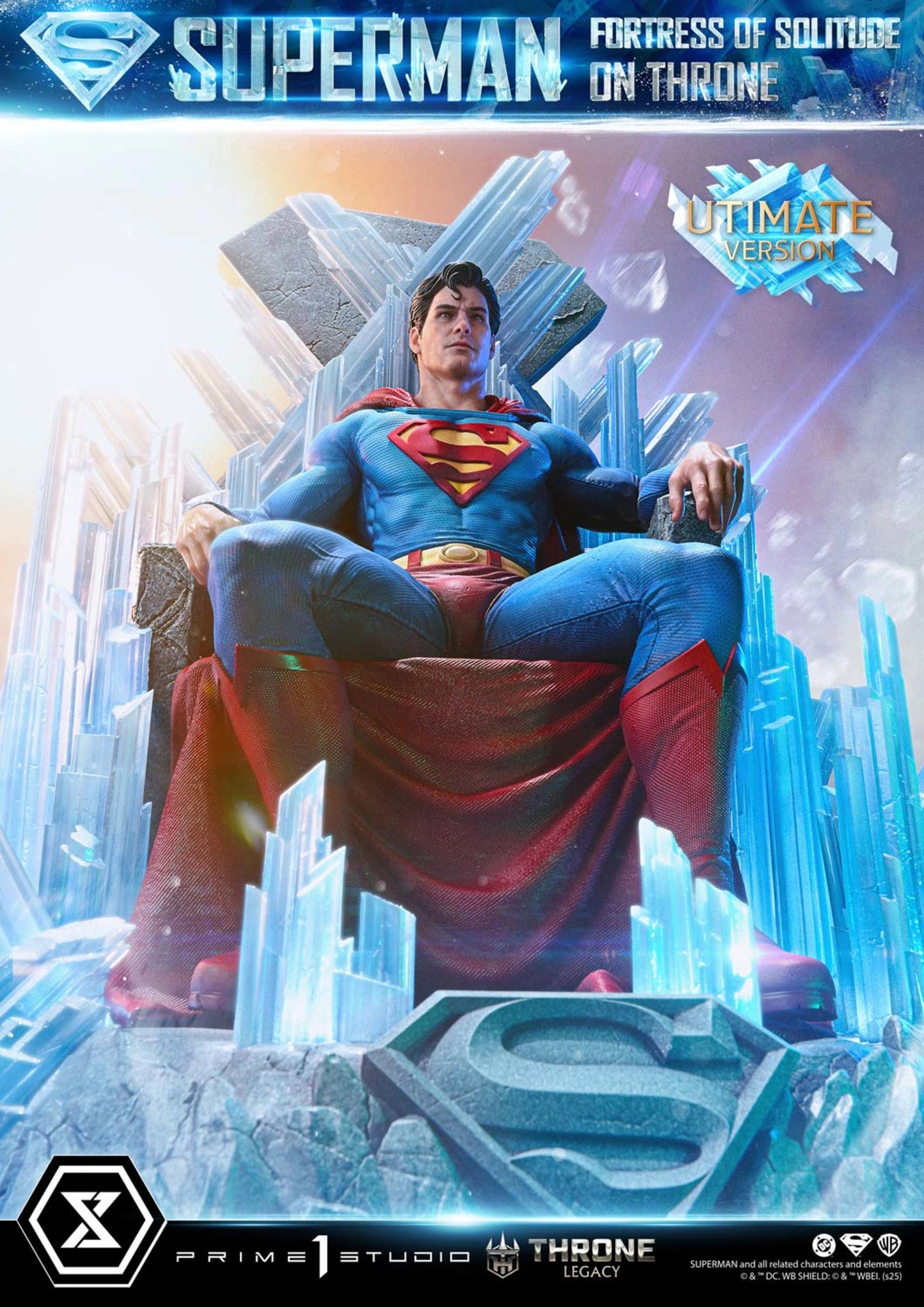 PRIME 1 STUDIO DC SUPERMAN FORTRESS OF SOLITUDE ON THRONE 1/4 SCALE(PRE-ORDER)