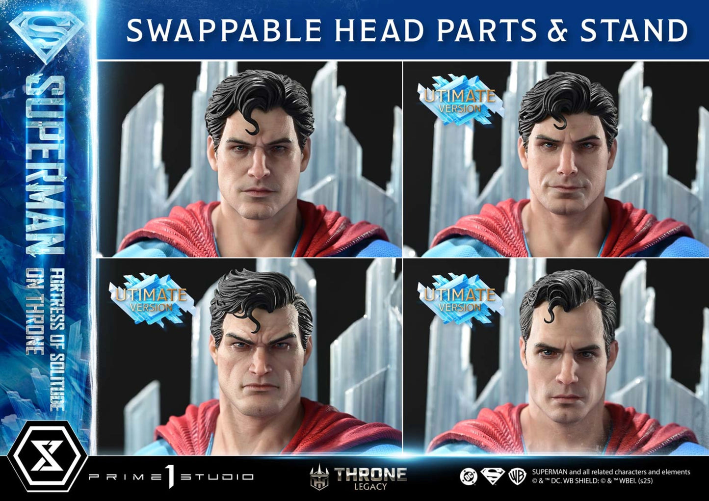 PRIME 1 STUDIO DC SUPERMAN FORTRESS OF SOLITUDE ON THRONE 1/4 SCALE(PRE-ORDER)