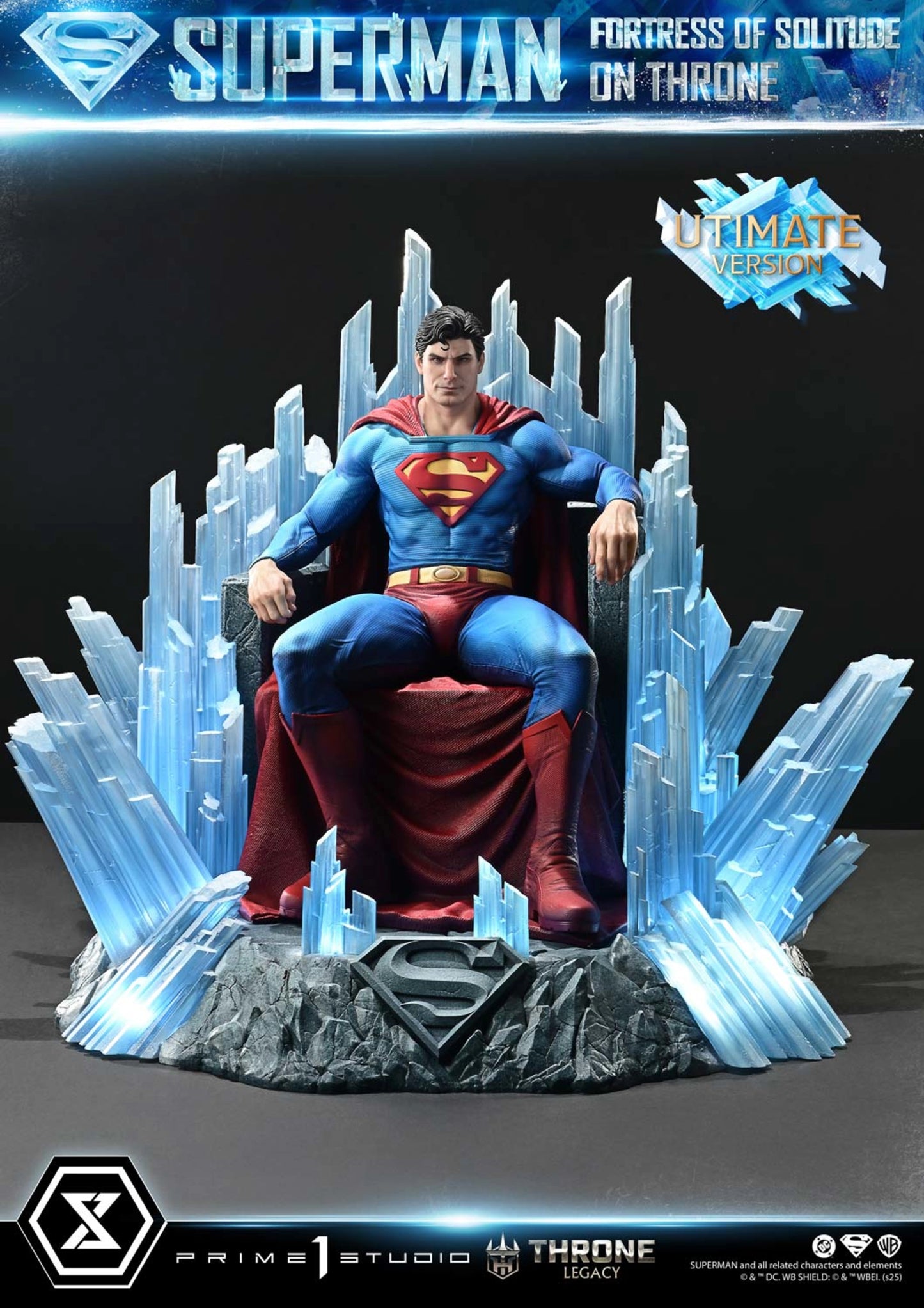 PRIME 1 STUDIO DC SUPERMAN FORTRESS OF SOLITUDE ON THRONE 1/4 SCALE(PRE-ORDER)