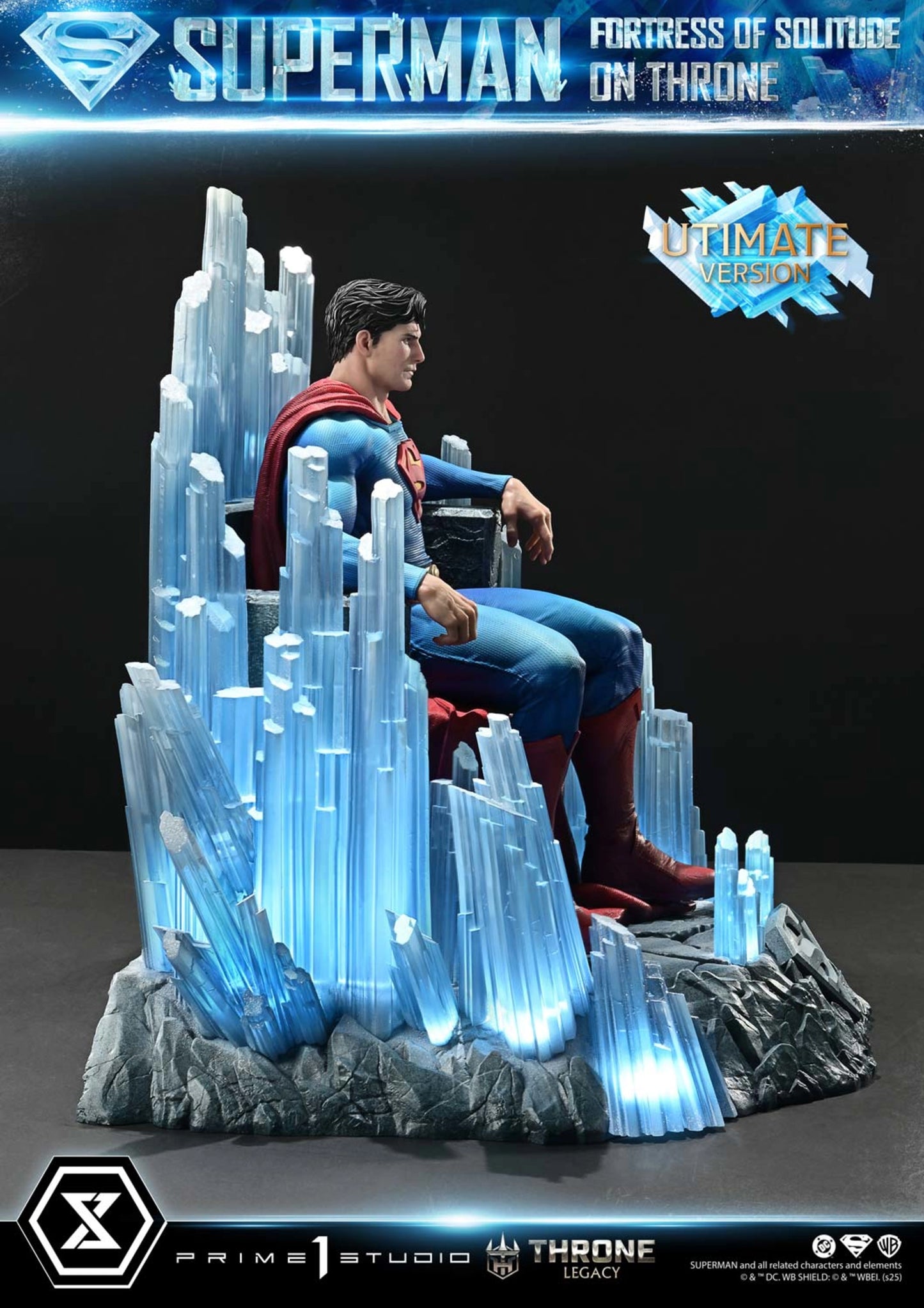 PRIME 1 STUDIO DC SUPERMAN FORTRESS OF SOLITUDE ON THRONE 1/4 SCALE(PRE-ORDER)